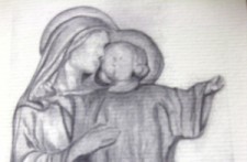 madonna and child drawing deb vanwert